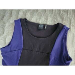 Saks Fifth Avenue Black Label Sleeveless Blouse Black‎ Blue Womens Small